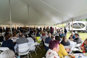 50th crowd under tent