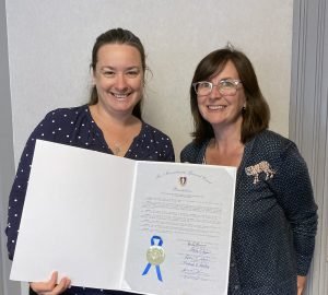 Representative Lindsay Sabadosa and Administrative Director Priscilla Novitt